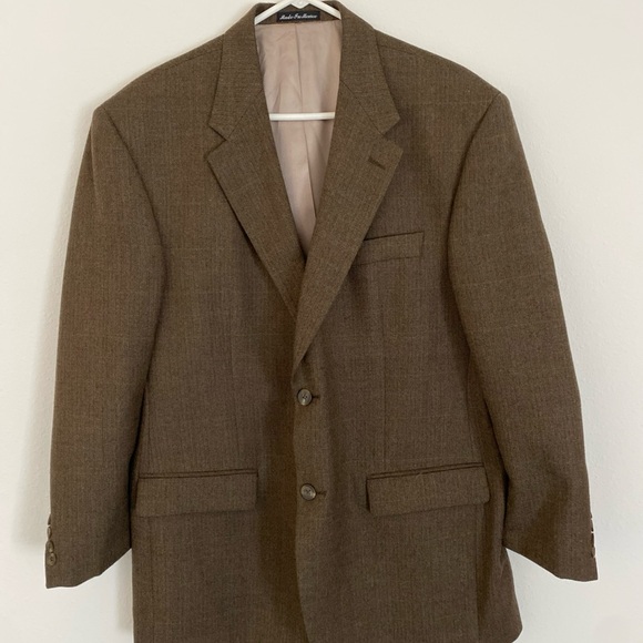 Lauren Ralph Lauren Other - Lauren Ralph Lauren Sport Coat Blazer Mens Herringbone Pure Laine Wool 44R